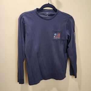 VINEYARD VINES Navy Women's Long Sleeves tshirt size M (junior)